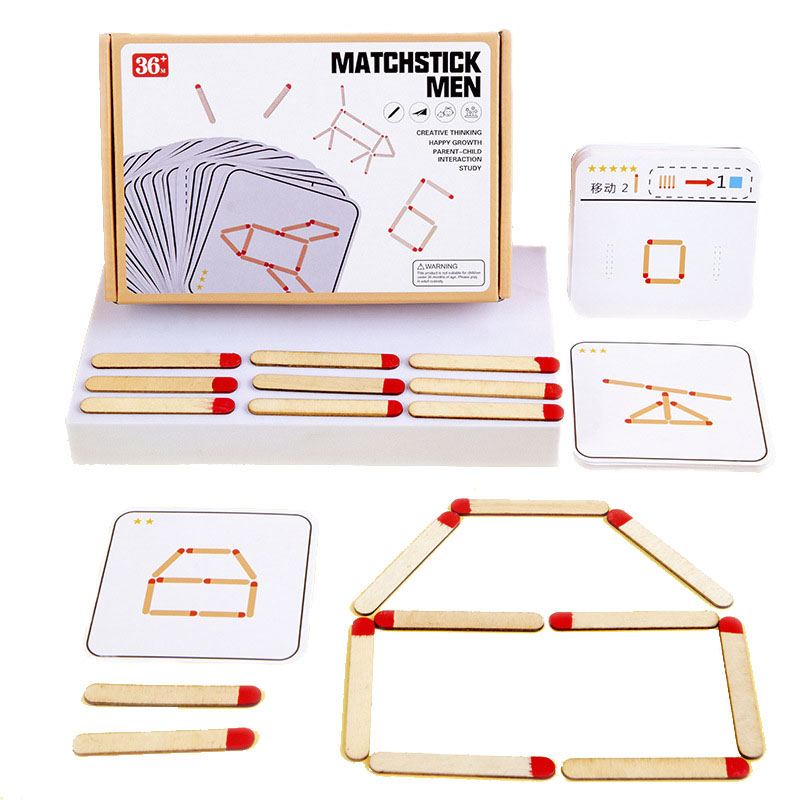 Board Game Ideas - Montessori Matches Puzzles Game Wooden Toys