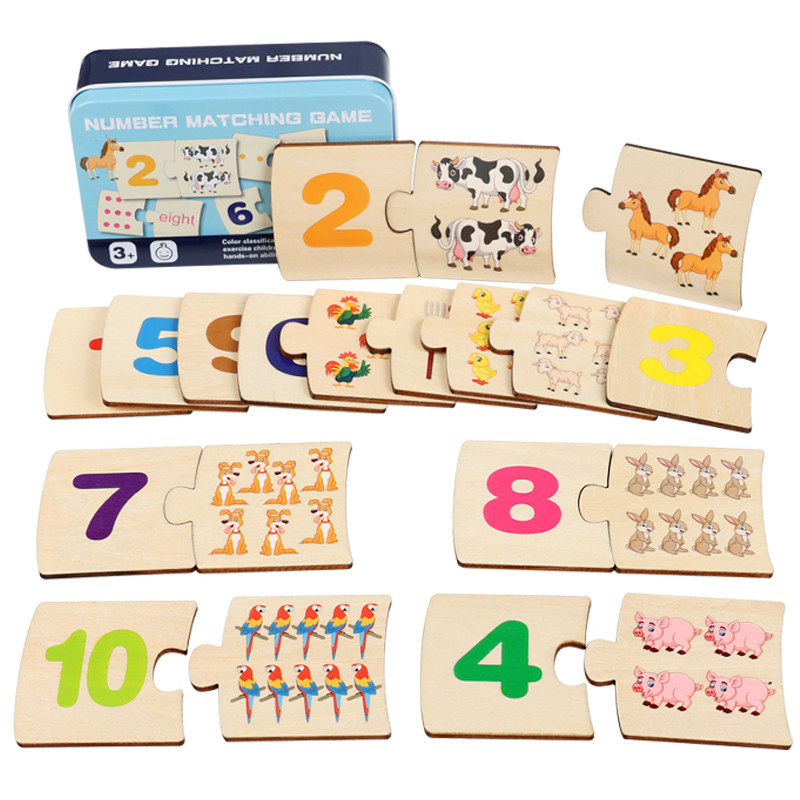 Board Game Ideas - Children Iron Box Number Enlightenment Paired