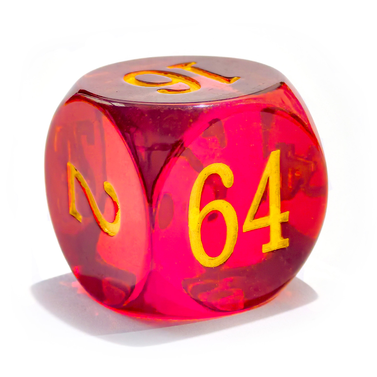 Board Game Operation - Big Translucent Backgammon Doubling Cube Dice