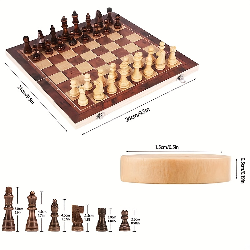 3 in 1 Chess Board, Folding Wo - Board Game Operation ulasan dan harga