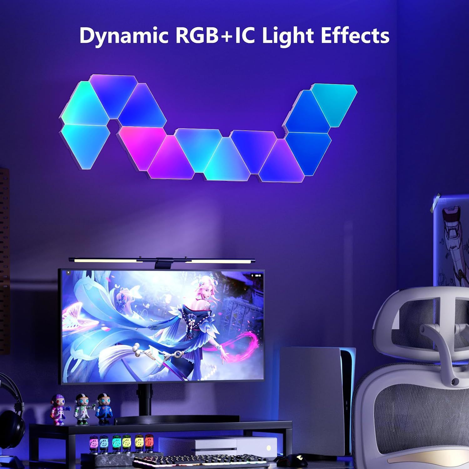 Tuya WiFi RGB Triangle Quantum - Board Game Room ulasan dan harga