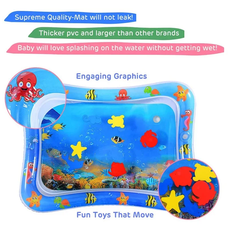 Baby Playing Water Mat Toddler - Play Mat Neoprene ulasan dan harga