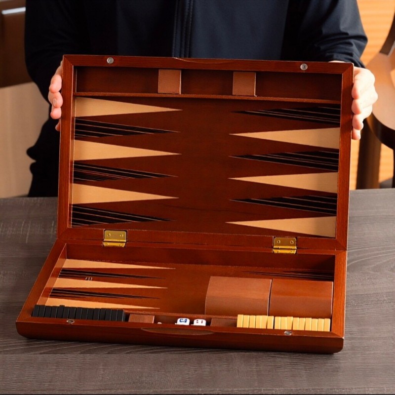 Solid Wood Backgammon 11-19 In - Board Game Operation ulasan dan harga