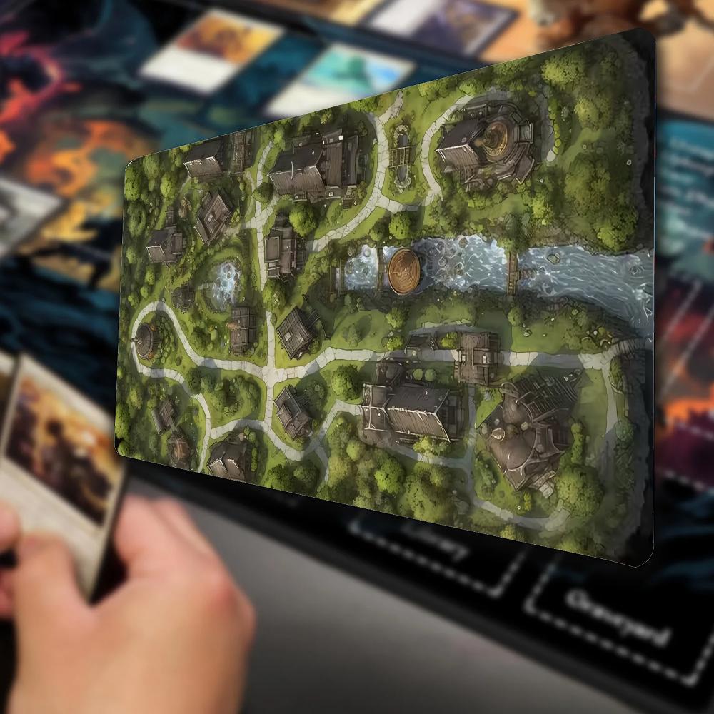 Large Green Village Map Mouse  - Play Mat Neoprene ulasan dan harga