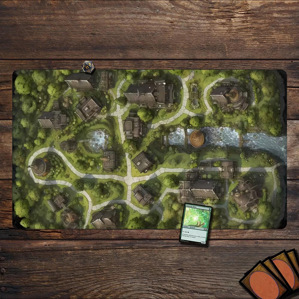 Large Green Village Map Mouse  - Play Mat Neoprene ulasan dan harga
