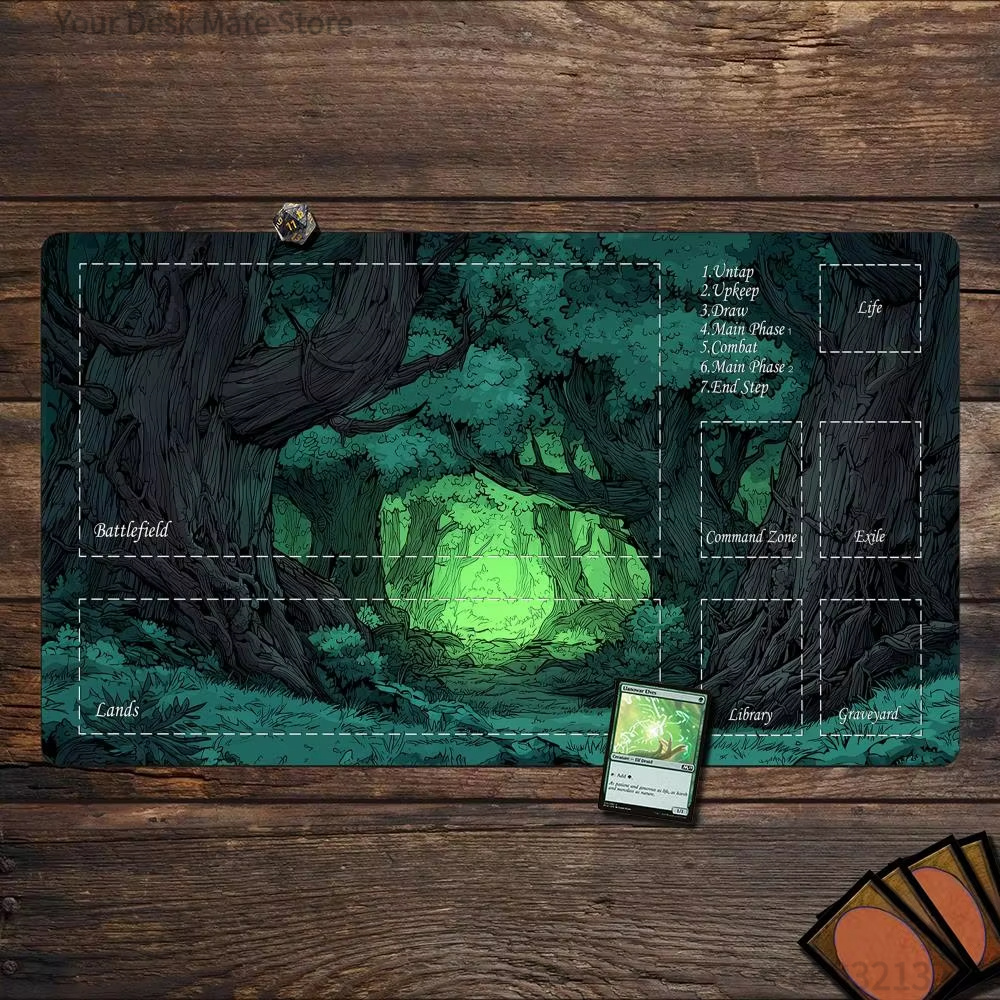MTG Forest Theme Playmat Magic - Play Mat Neoprene ulasan dan harga