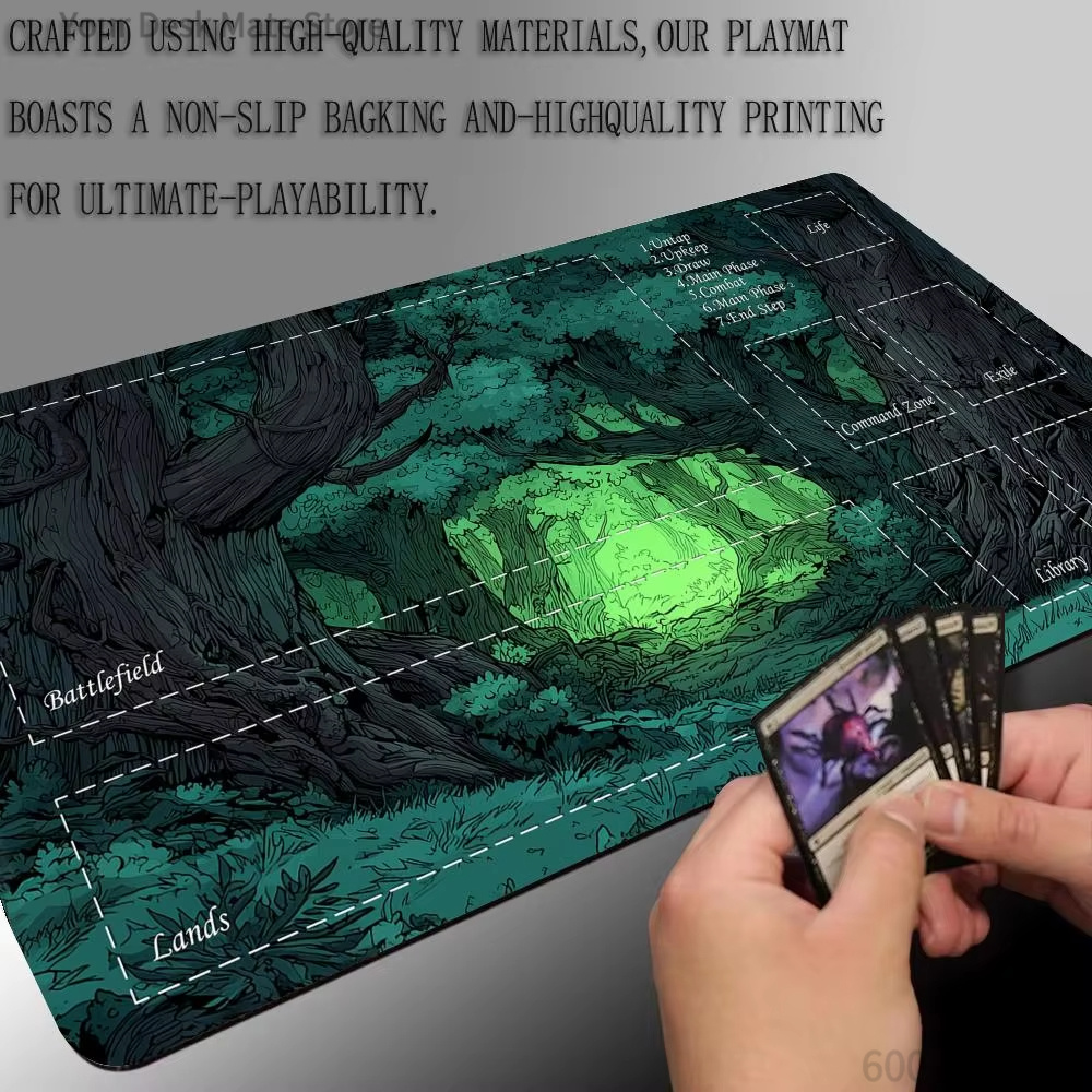 MTG Forest Theme Playmat Magic - Play Mat Neoprene ulasan dan harga