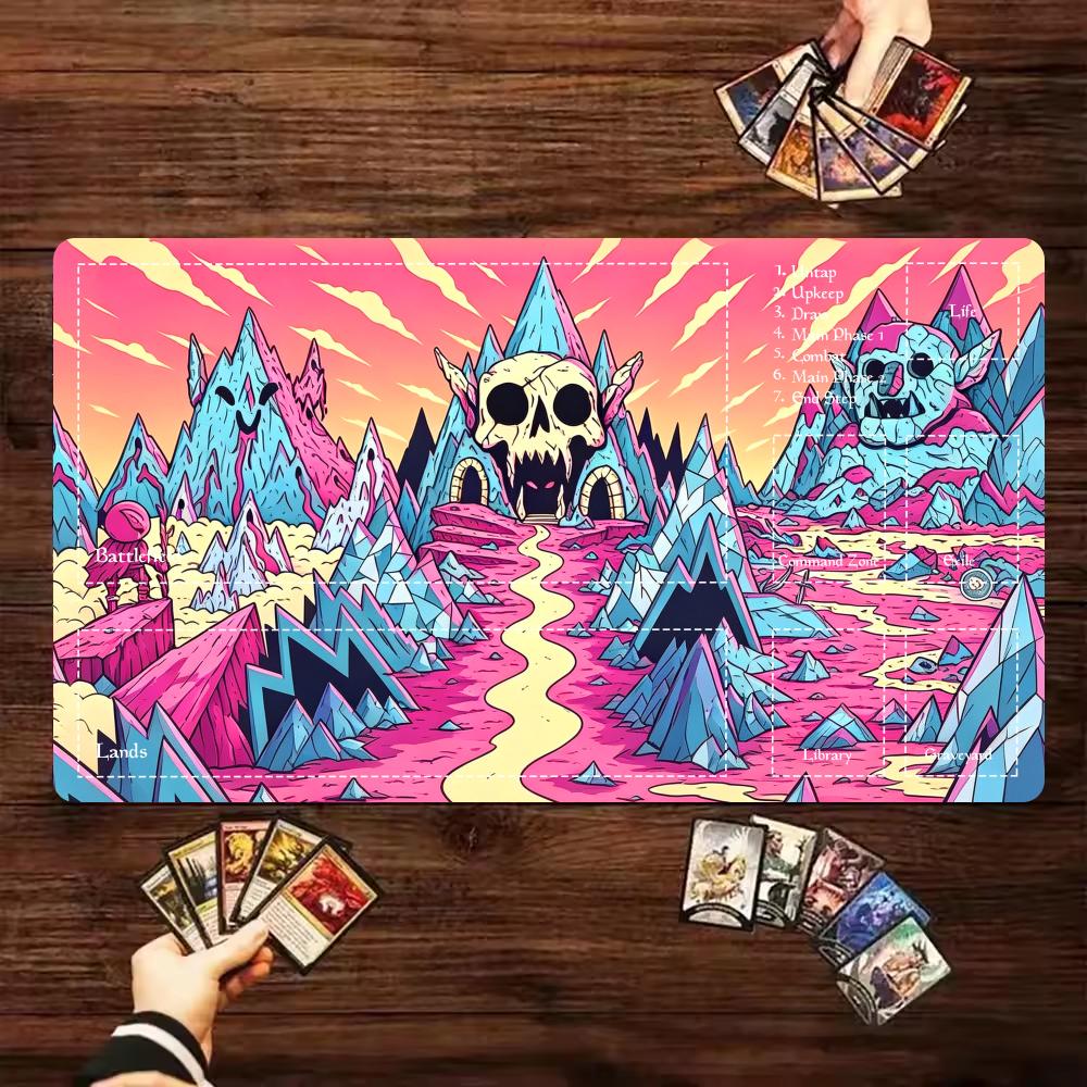 Cartoon Pink Skull Mountain TC - Play Mat Neoprene ulasan dan harga