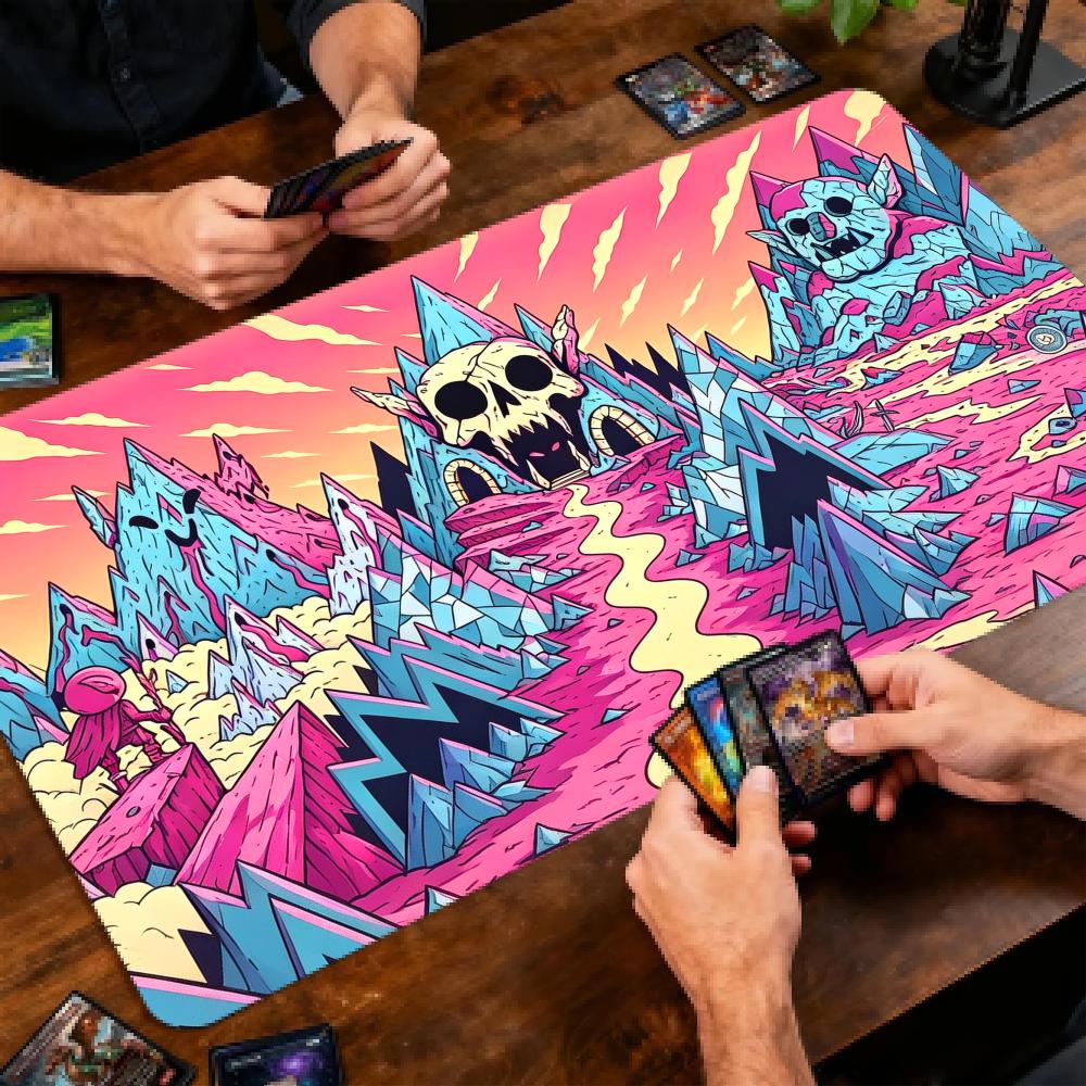 Cartoon Pink Skull Mountain TC - Play Mat Neoprene ulasan dan harga