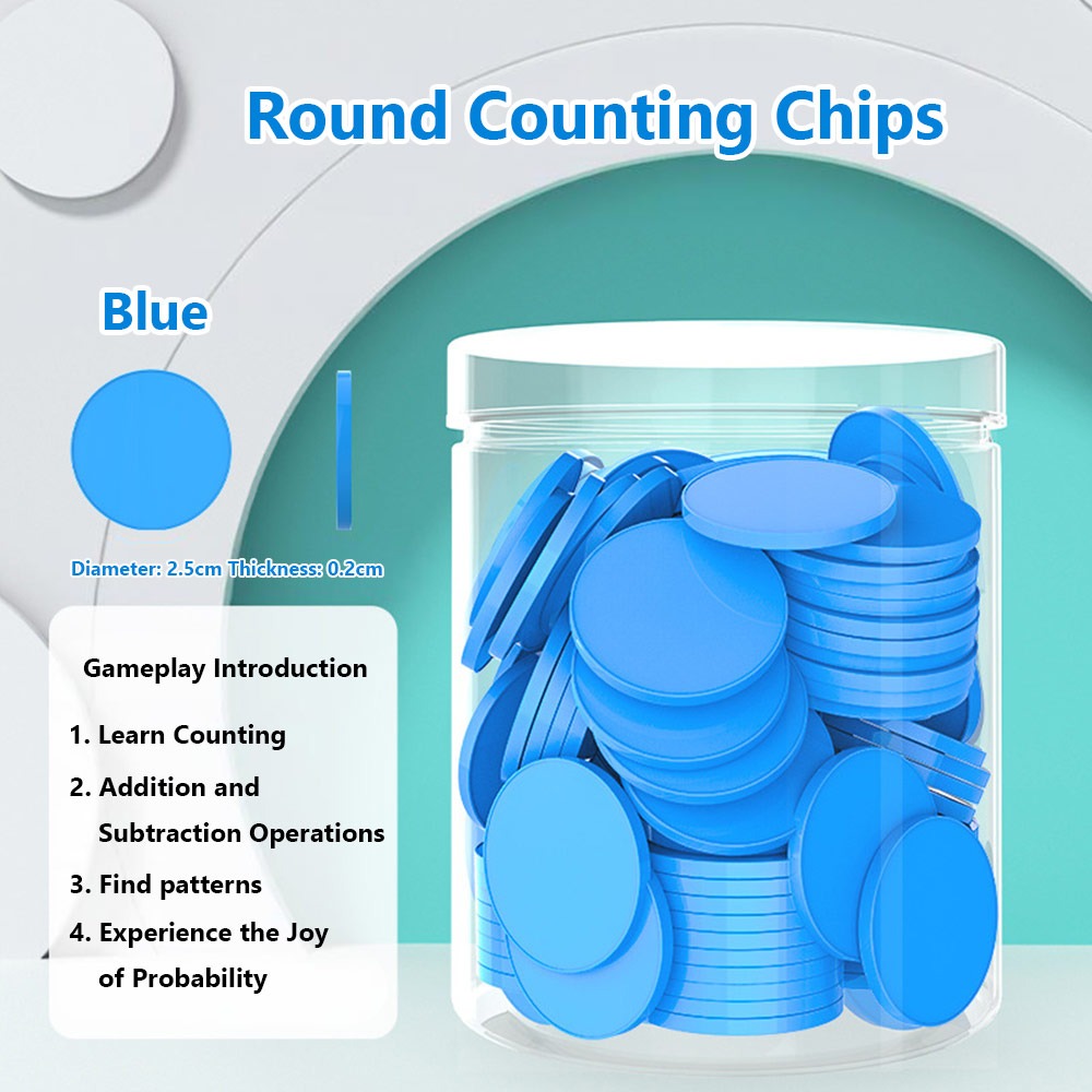 100pcs Plastic Counting Chips  - Board Game Operation ulasan dan harga