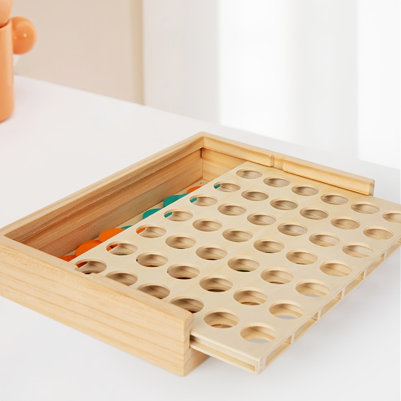 4 in a Row Wooden Board Game - - Board Game For 2 People ulasan dan harga