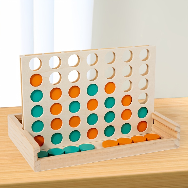 4 in a Row Wooden Board Game - - Board Game For 2 People ulasan dan harga