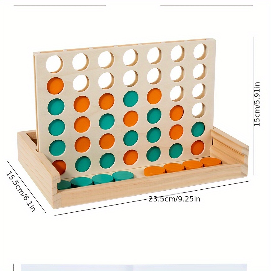 4 in a Row Wooden Board Game - - Board Game For 2 People ulasan dan harga