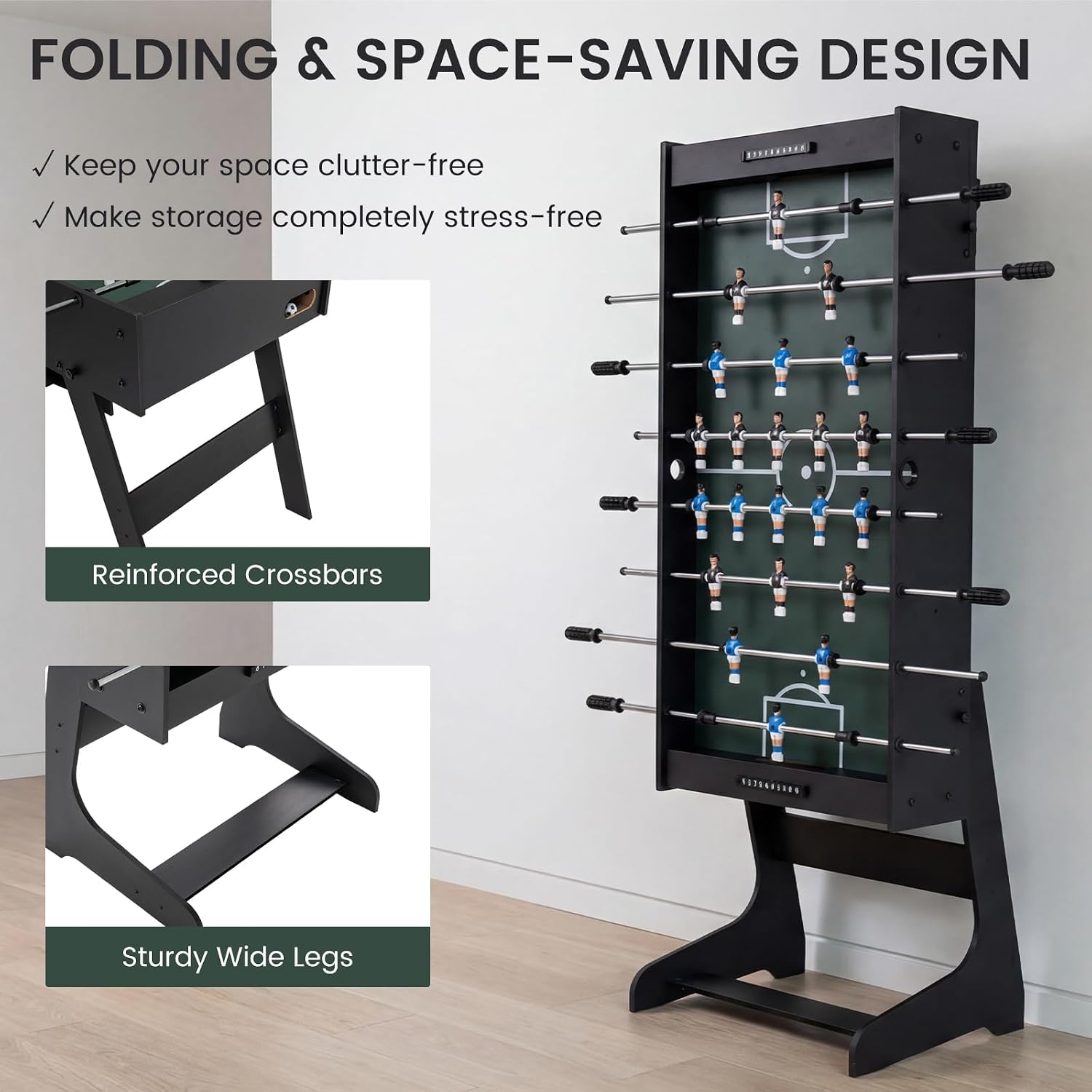 Folding Foosball Table Full Si - Board Game Room ulasan dan harga