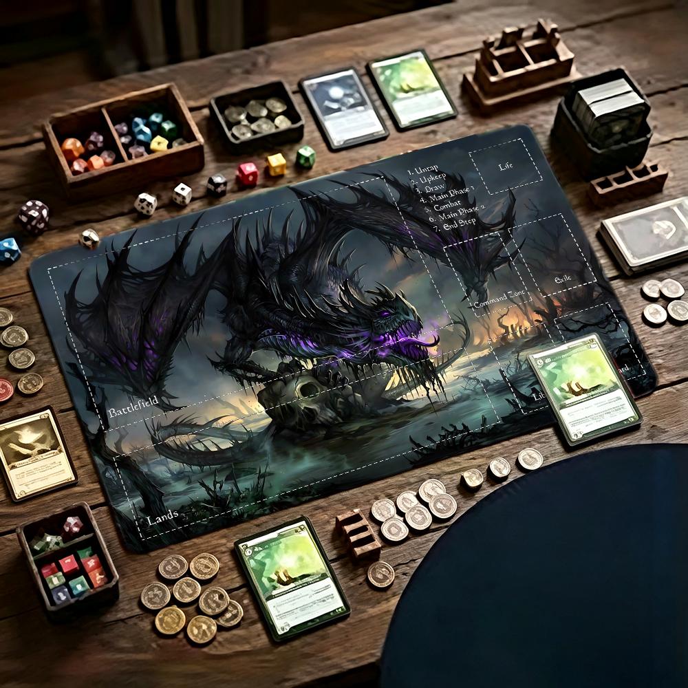 Dark Purple Skeleton Dragon Pl - Play Mat Neoprene ulasan dan harga