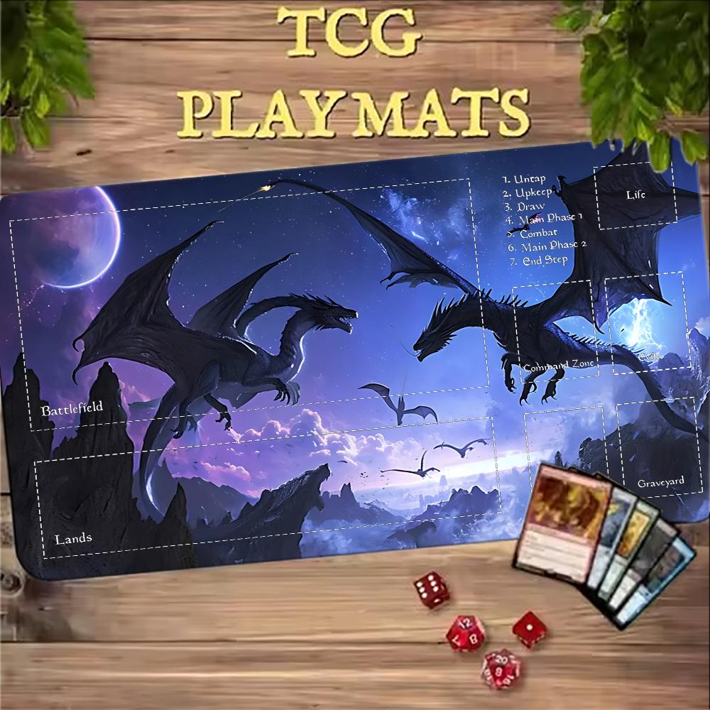 Dark Purple Skeleton Dragon Pl - Play Mat Neoprene ulasan dan harga