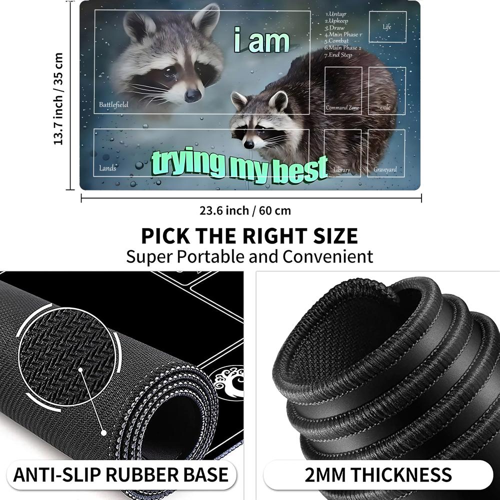 Try My Best Mouse Pad TCG Mous - Play Mat Neoprene ulasan dan harga